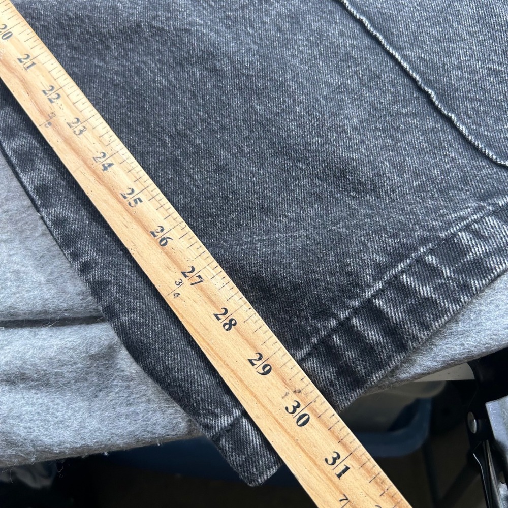 Adidas Wide Leg Jeans Mens 35x30 Washed Black Detail 3-Stripe IT7271 Montreal - Picture 8 of 10